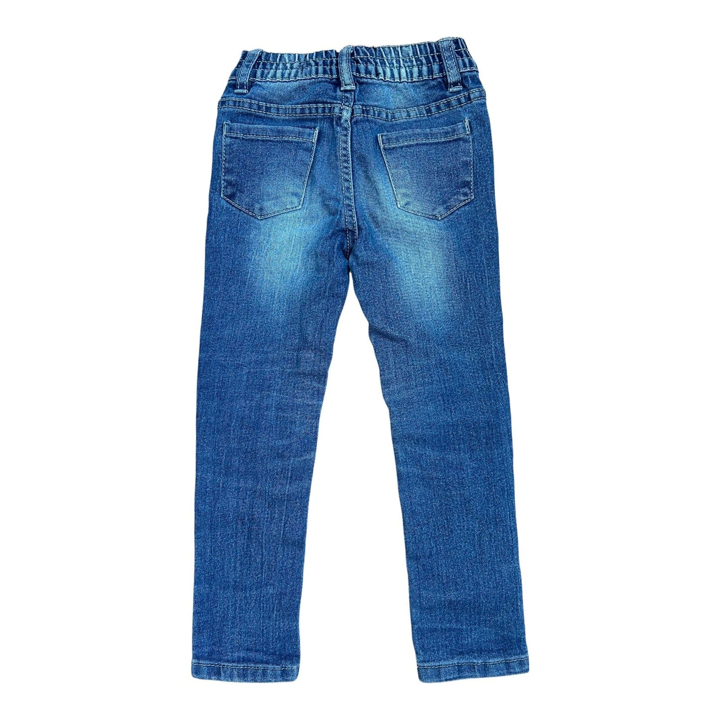 Infinity Kids Mädchen Jeans Gr 104 Blau Slim Fit Stretch Denim Used Look