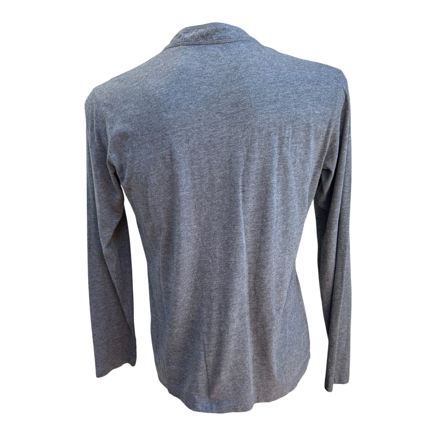 Mexx Langarmshirt Herren Gr M Grau Baumwolle Henley Style Knopfleiste Freizeit