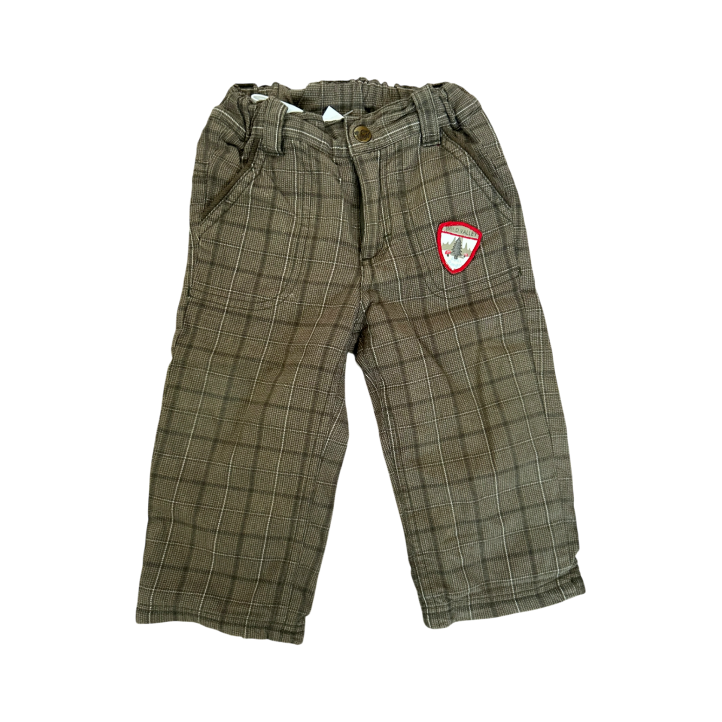 Topolino Baby Jungen Hose Gr 80 Braun Kariert Baumwolle Ranger Stil Elastisch