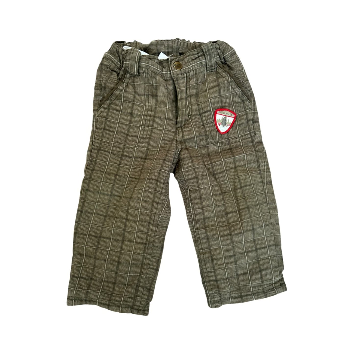 Topolino Baby Jungen Hose Gr 80 Braun Kariert Baumwolle Ranger Stil Elastisch