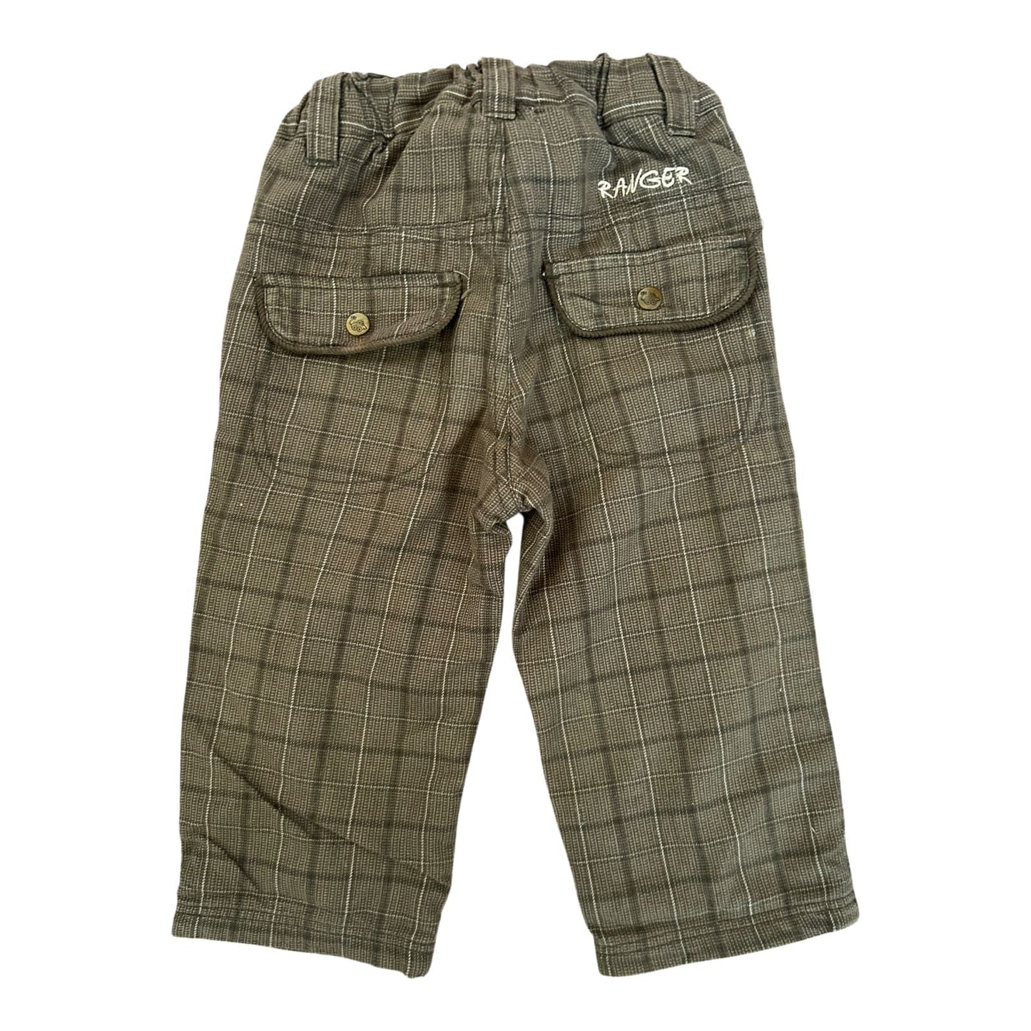 Topolino Baby Jungen Hose Gr 80 Braun Kariert Baumwolle Ranger Stil Elastisch