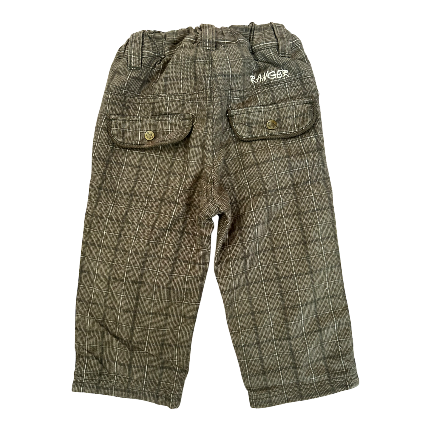 Topolino Baby Jungen Hose Gr 80 Braun Kariert Baumwolle Ranger Stil Elastisch