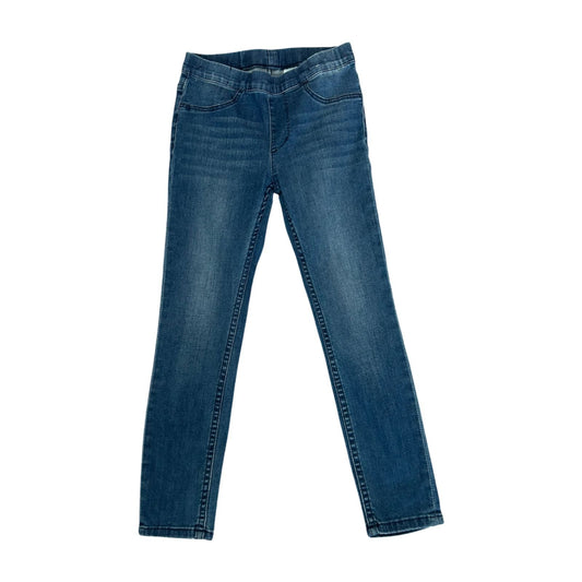 H&M Mädchen Leggings Gr 122 Blau Stretch Jeansoptik Slim Basic Kinder Hose