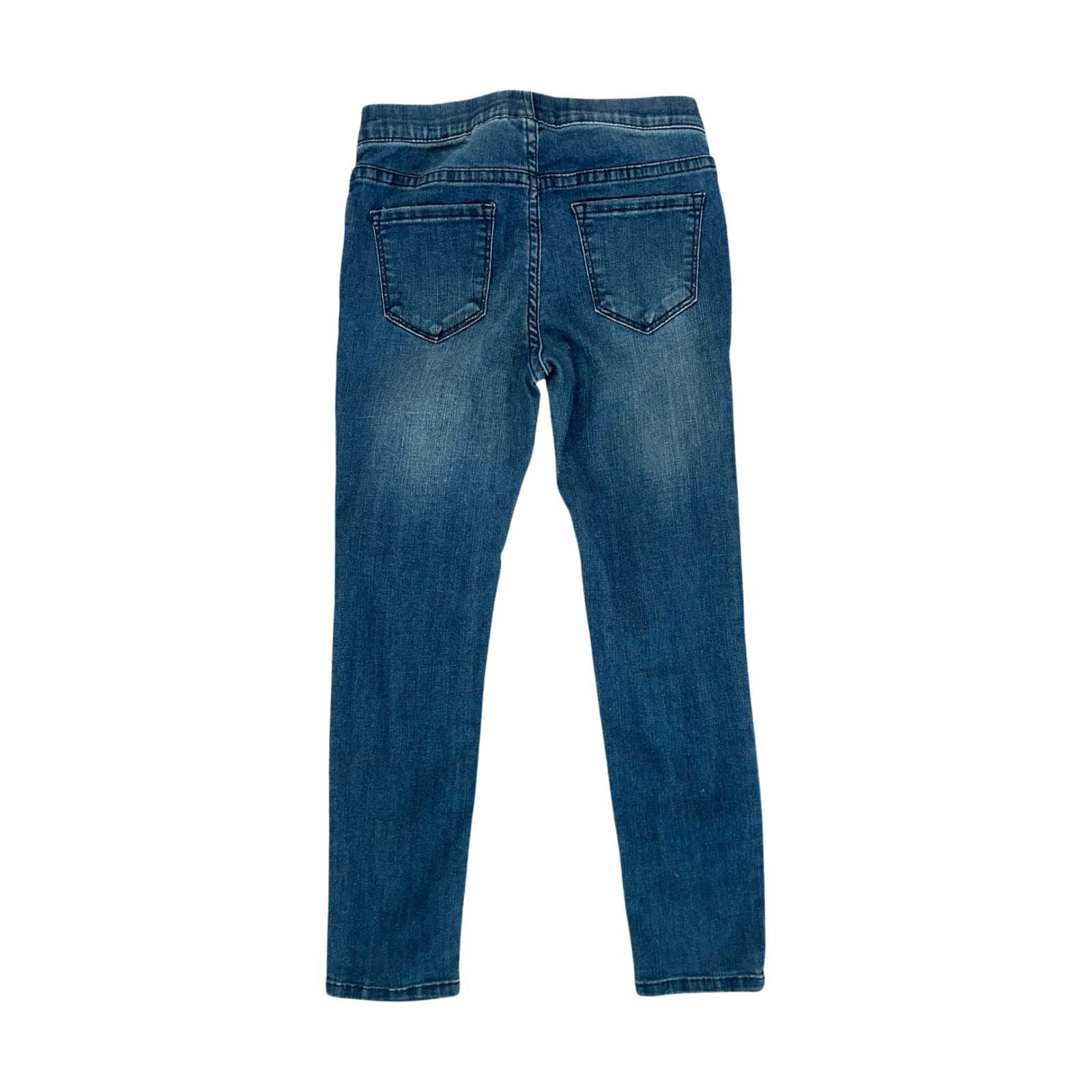 H&M Mädchen Leggings Gr 122 Blau Stretch Jeansoptik Slim Basic Kinder Hose