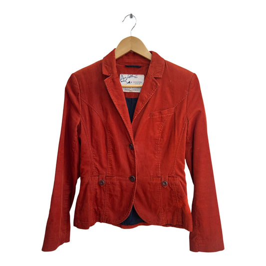 s.Oliver Damen Blazer Gr 36 Orange Cordjacke Elegant Freizeit Übergangsjacke