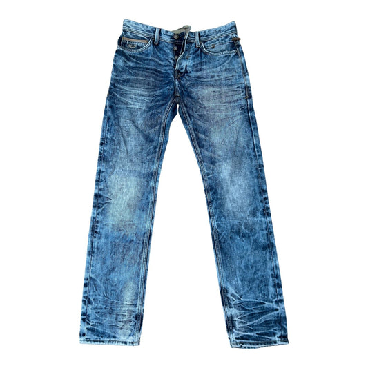 Blend Jeans Herren W30 L32 Blau Twister Slim Fit Knopfleiste Baumwolle Used Look