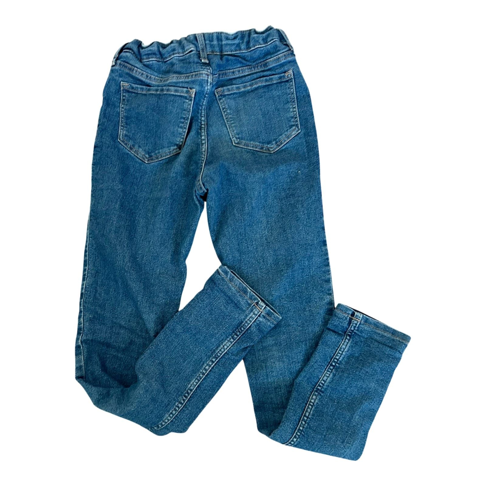 H&M Thermo Jeans Mädchen Gr 128 Skinny Fit Stretch Winterhose Kinder