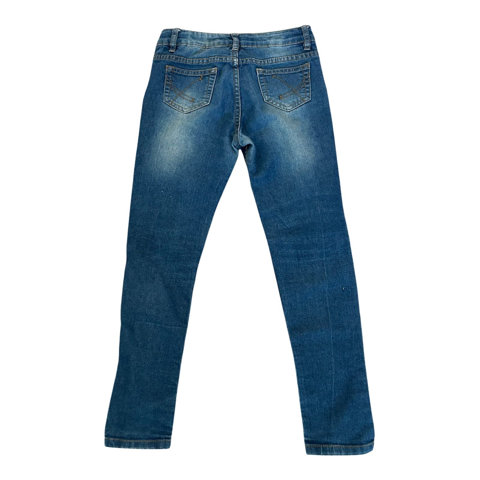 YFK Jeans Jungen Hose Gr 134 Blau Skinny Stretch Denim Freizeit Modern Fit