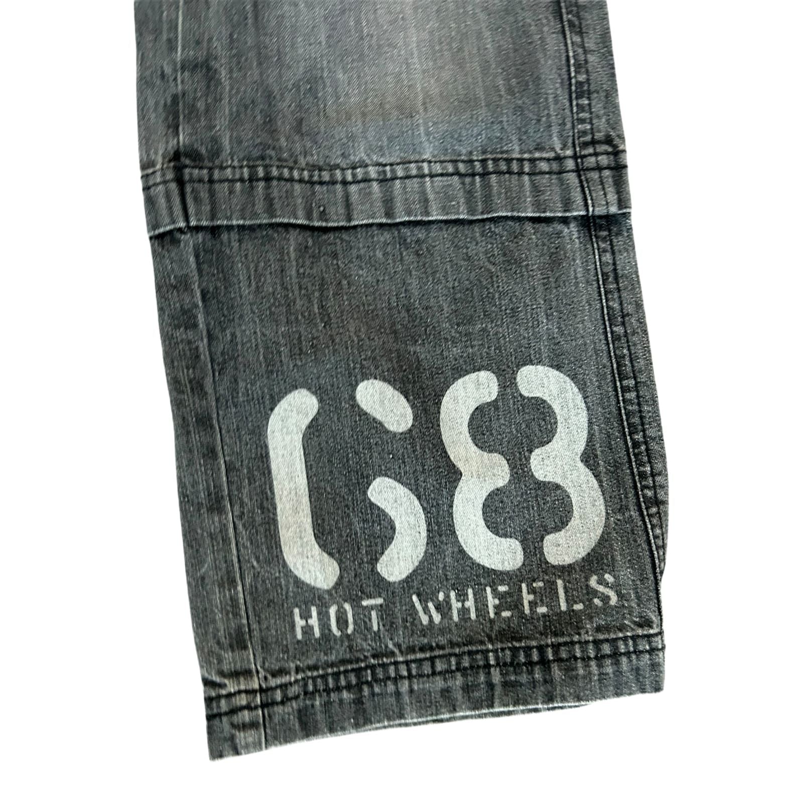 Hot Wheels Jeans Jungen Hose Gr 146 Grau Baggy Logo Streetwear Trend Cool
