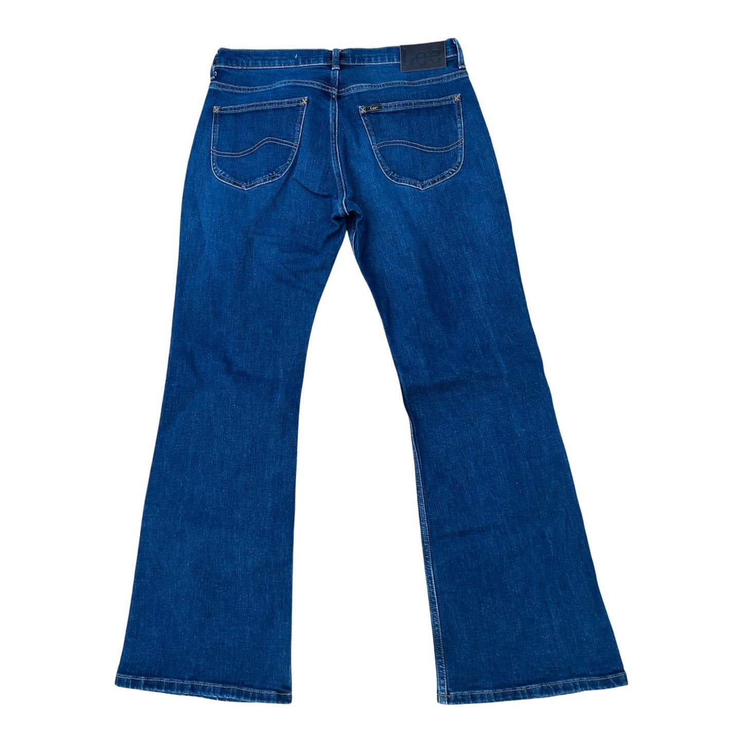 Lee Jeans Damen Denver Gr W34 32 Blau Stretch Denim Knopfleiste Bootcut Elegant