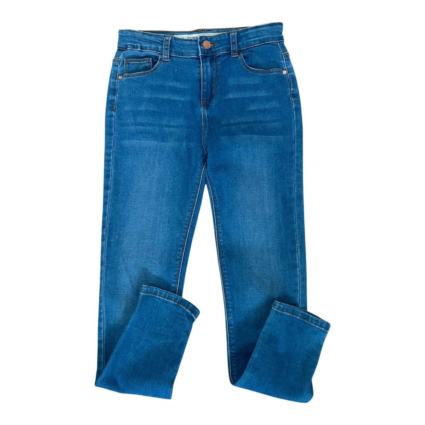 Denim Co Jeans Mädchen Hose Gr 146 Blau Skinny Stretch Klassisch Modern