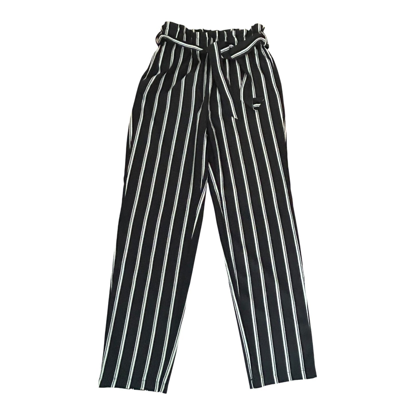 Shein Hose Mädchen Gr 152 Schwarz Weiss Gestreift Sommer Leicht Weit