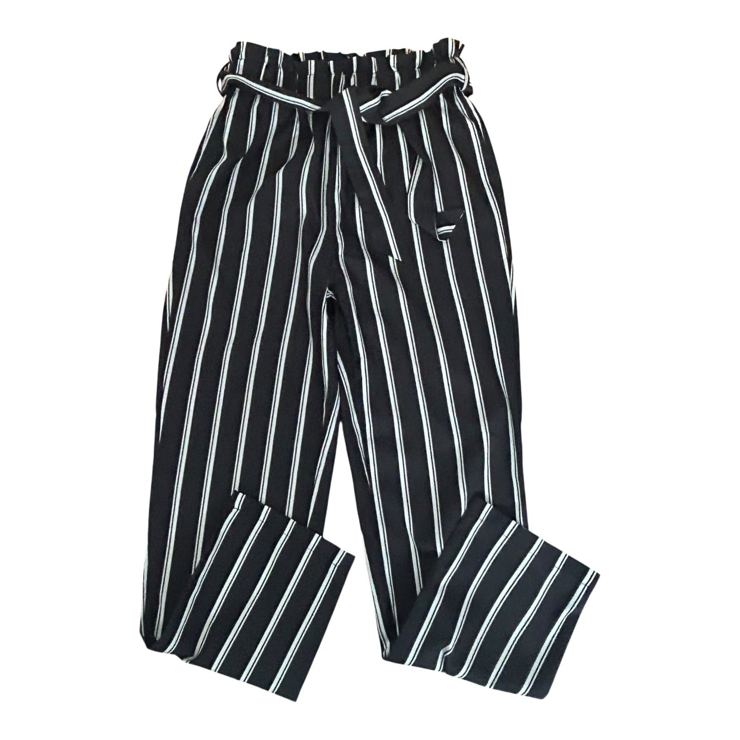 Shein Hose Mädchen Gr 152 Schwarz Weiss Gestreift Sommer Leicht Weit