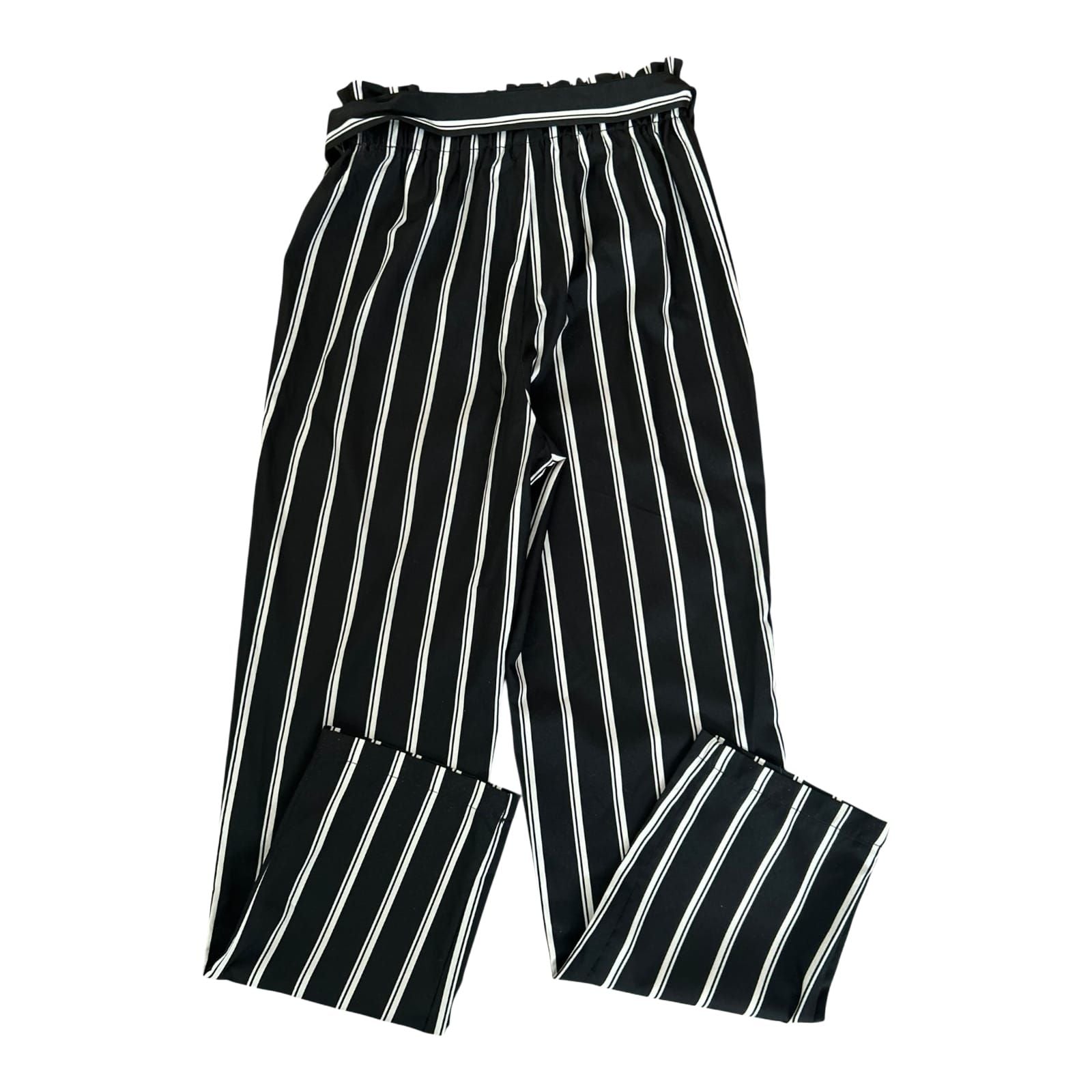 Shein Hose Mädchen Gr 152 Schwarz Weiss Gestreift Sommer Leicht Weit