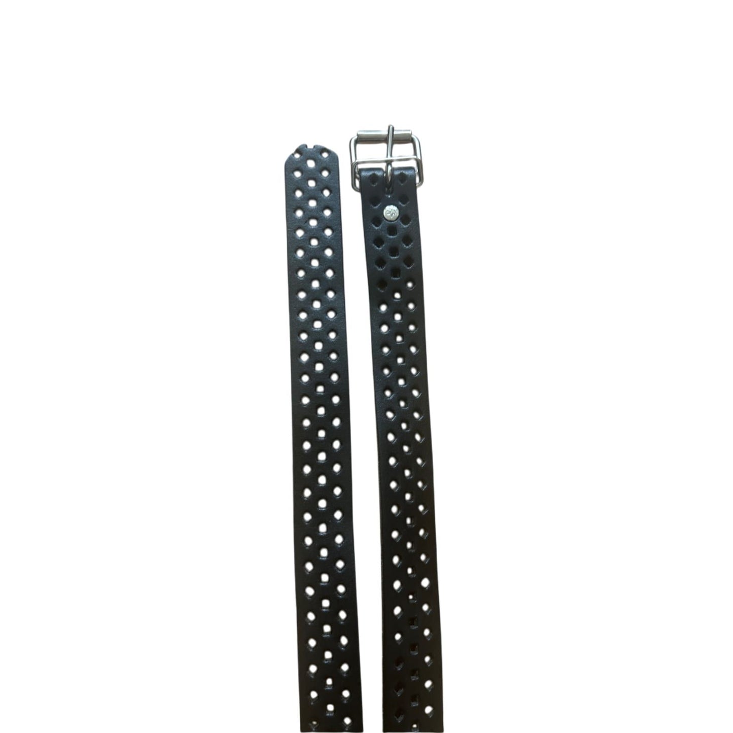 Damen Gürtel 100 cm Lochmuster Dunkelbraun Leder Elegant Gürtel Klassisch