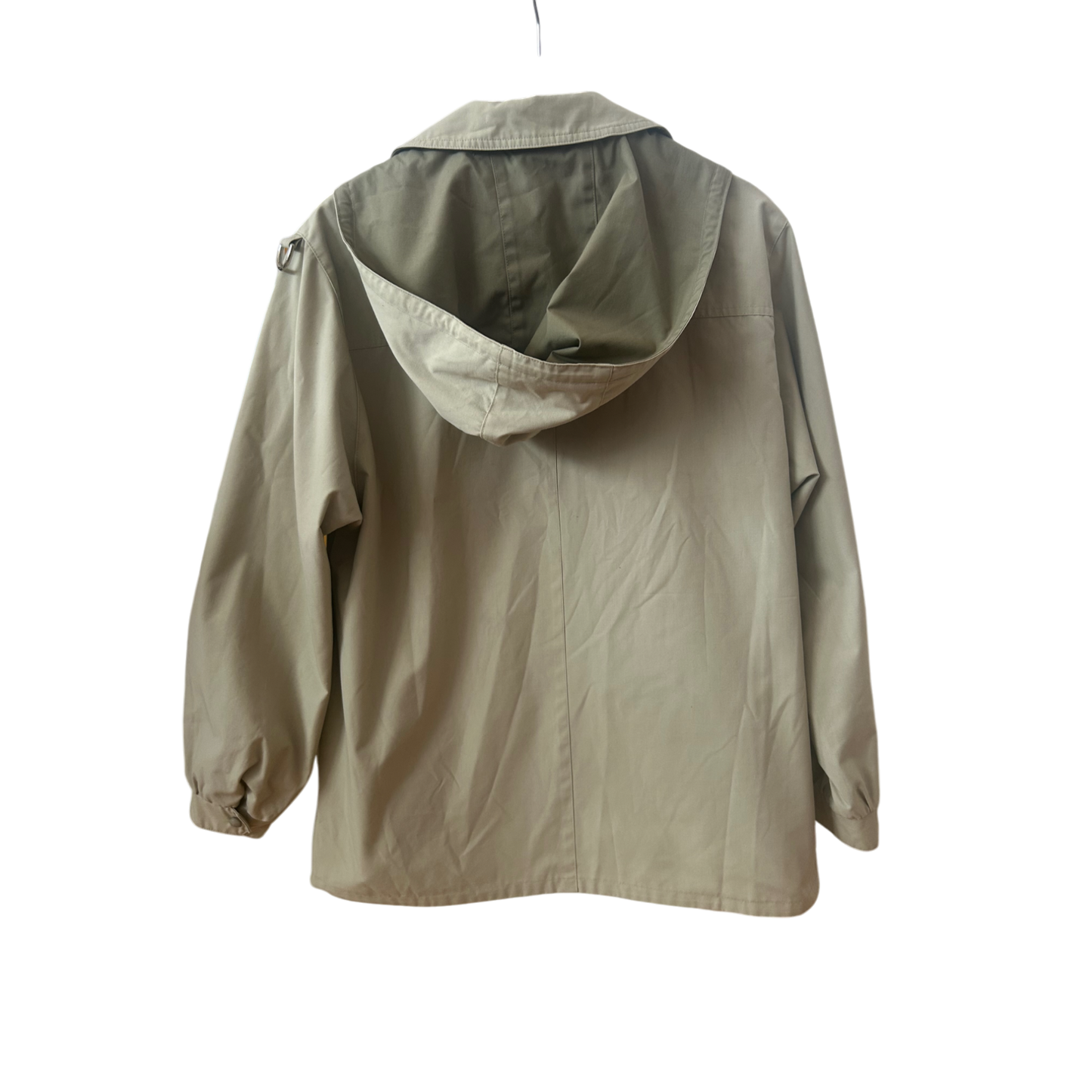 Adler Vintage Jacke Beige Damen Gr 42 Übergangsjacke Abnehmbare Kapuze