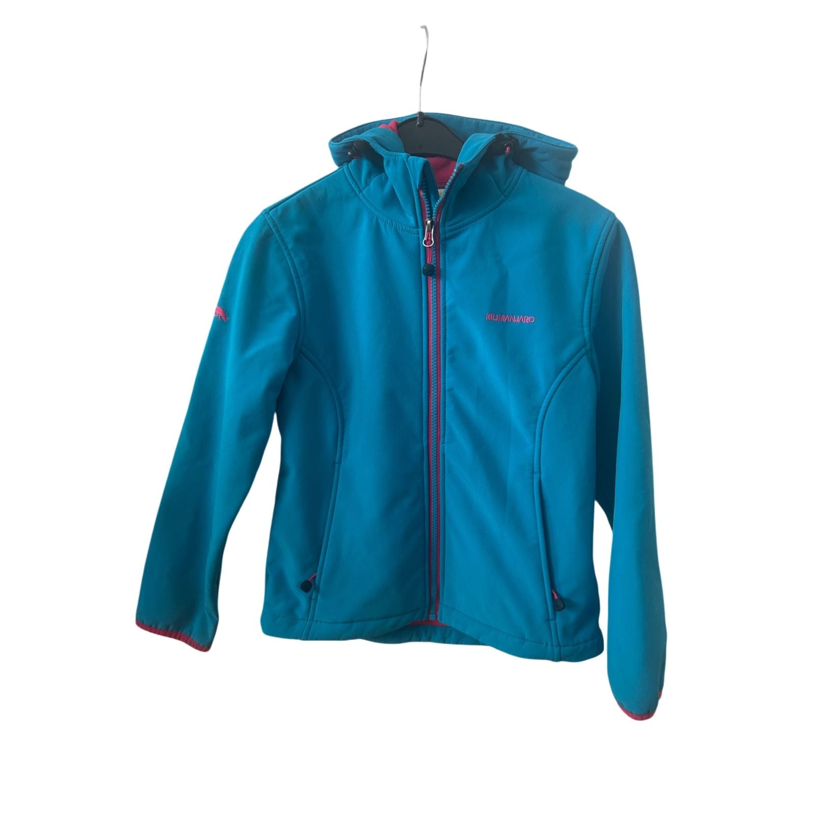 🌀 KILIMANJARO Softshelljacke Mädchen 140 – Türkis/Pink 🌀