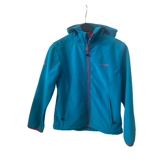 🌀 KILIMANJARO Softshelljacke Mädchen 140 – Türkis/Pink 🌀
