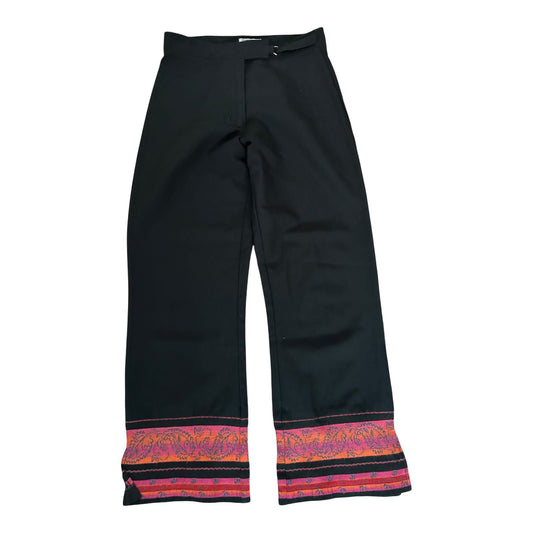 Only You Hose Mädchen Gr 164 Schwarz Sommer Muster Weit Schlitz Leicht