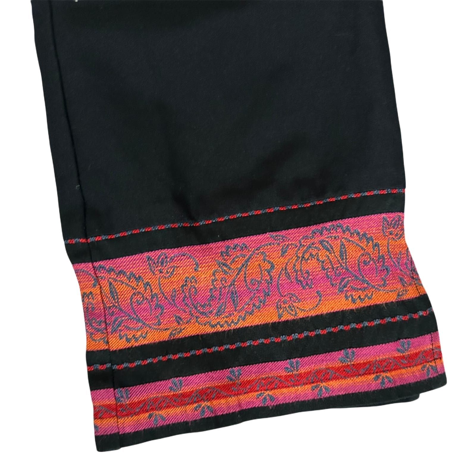 Only You Hose Mädchen Gr 164 Schwarz Sommer Muster Weit Schlitz Leicht