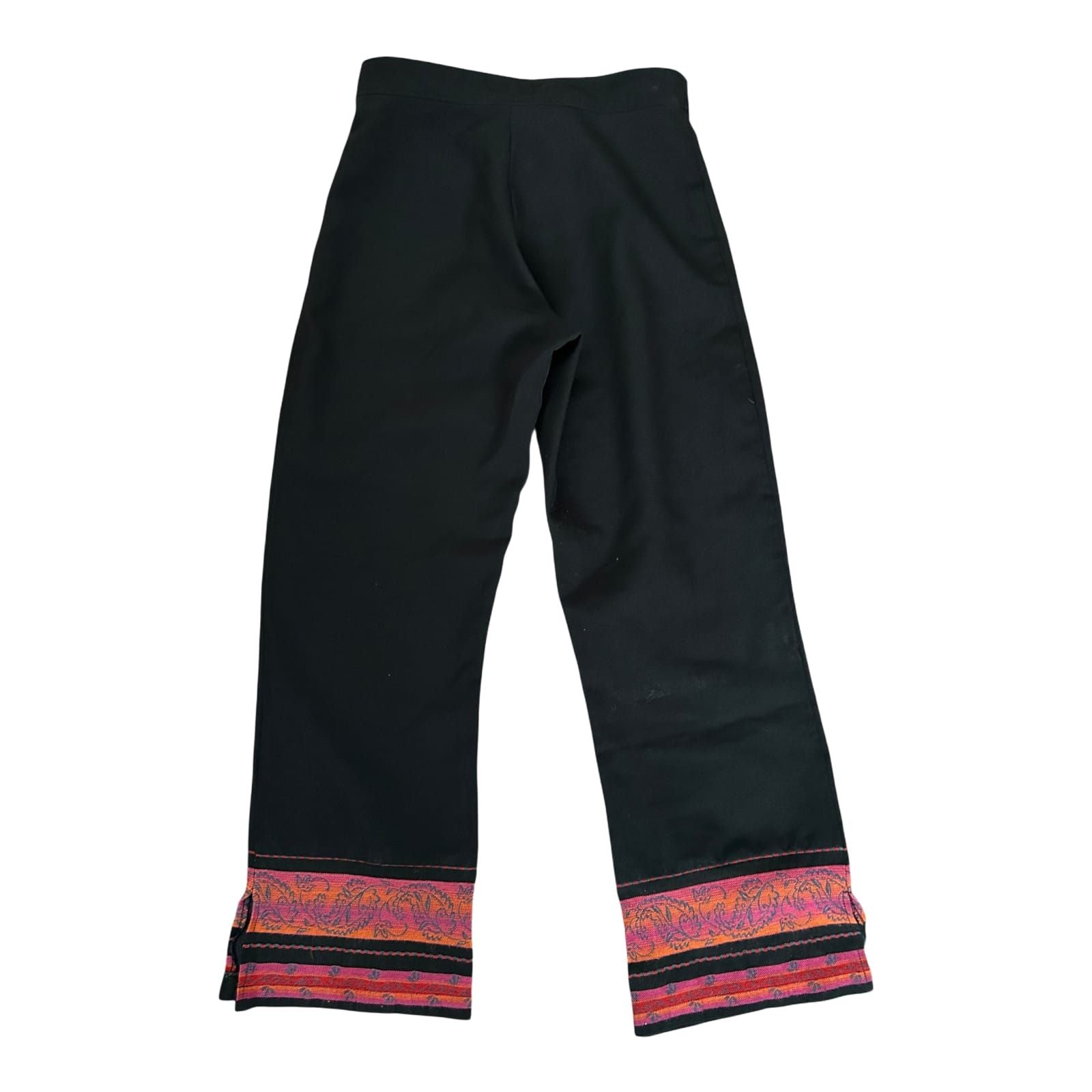 Only You Hose Mädchen Gr 164 Schwarz Sommer Muster Weit Schlitz Leicht