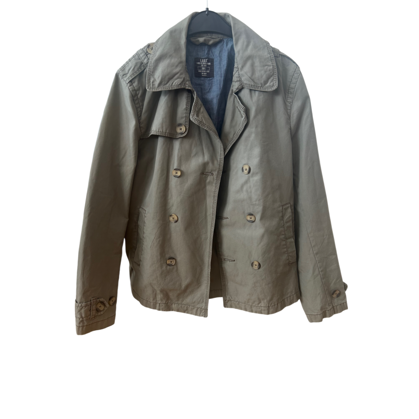 🧥 H&M LOGG Jacke Herren S Khaki – Baumwolle & Stilvoller Look 🧥