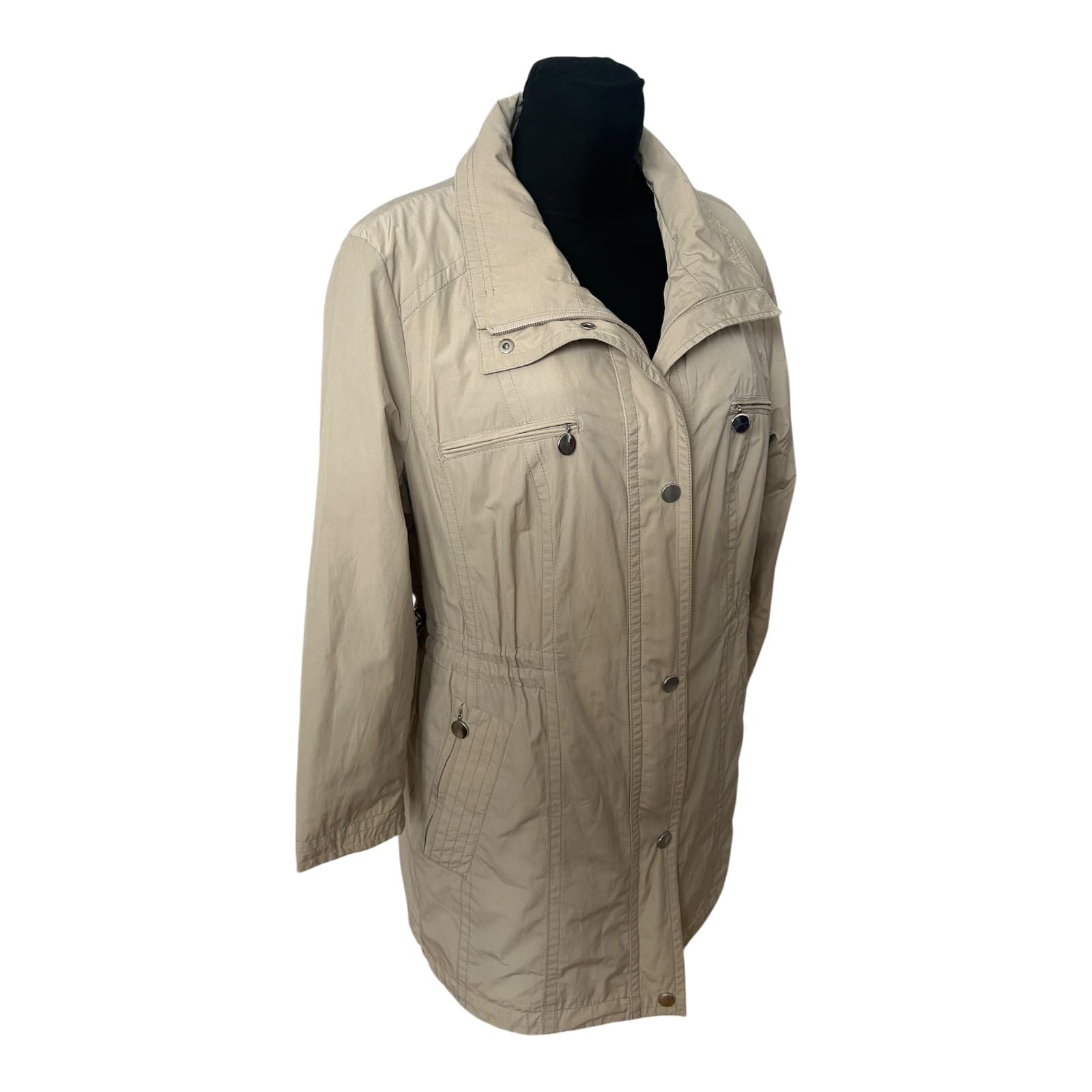 Walbusch Gore Tex Jacke Damen Gr 44 Beige Outdoor Winddicht Elegant