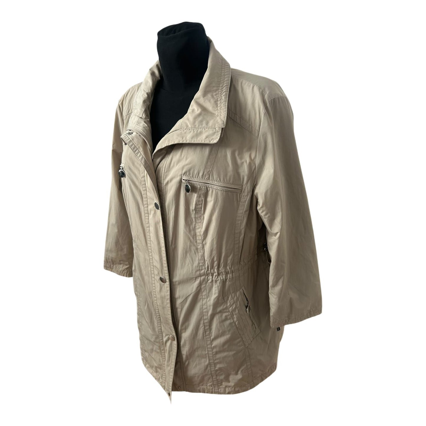 Walbusch Gore Tex Jacke Damen Gr 44 Beige Outdoor Winddicht Elegant