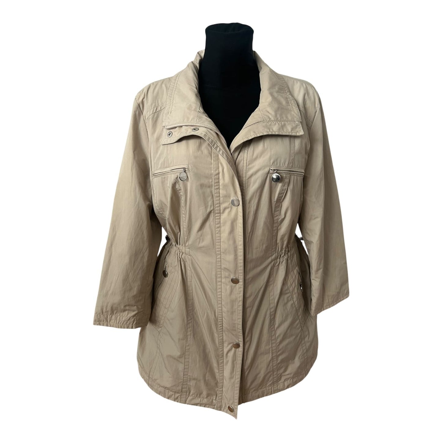 Walbusch Gore Tex Jacke Damen Gr 44 Beige Outdoor Winddicht Elegant
