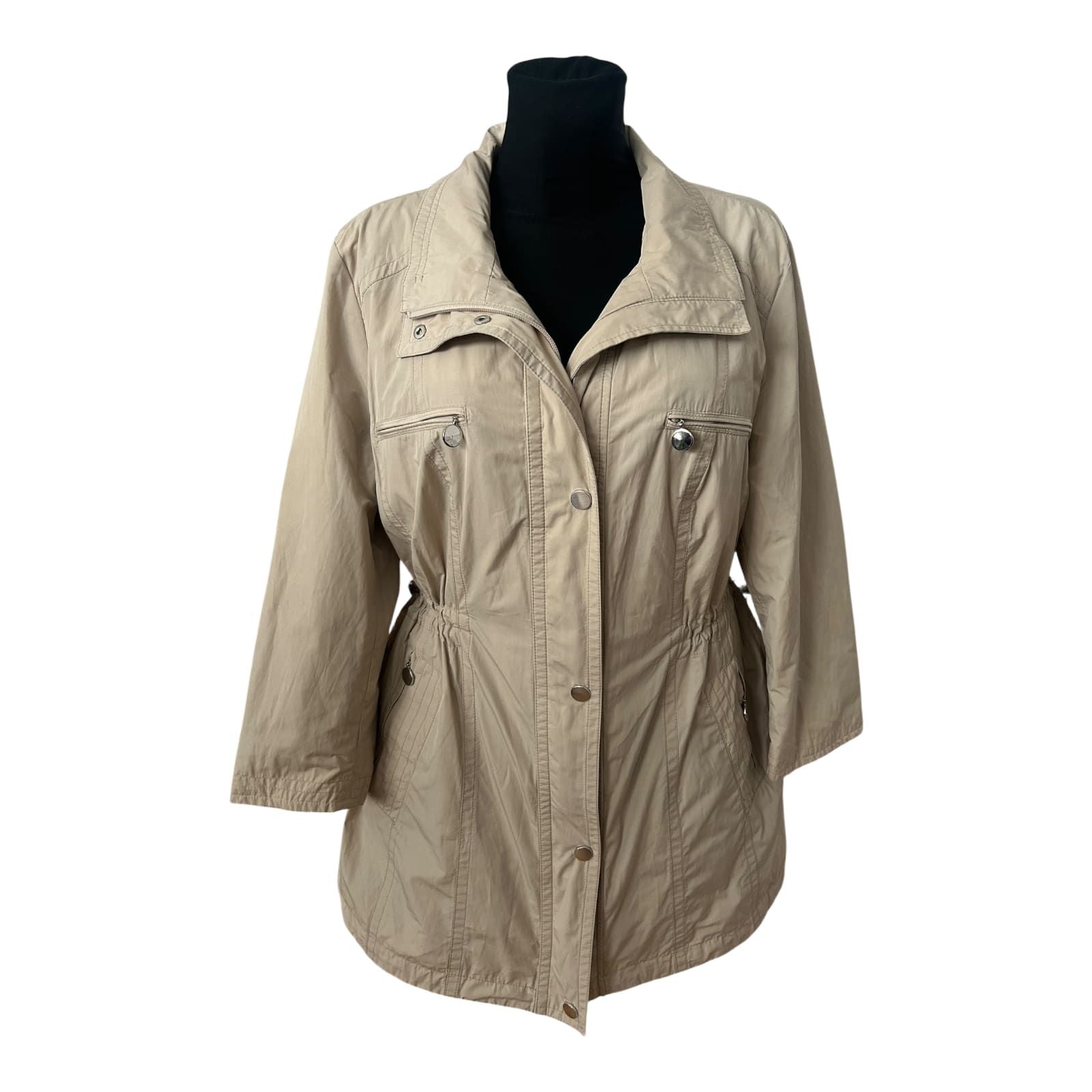 Walbusch Gore Tex Jacke Damen Gr 44 Beige Outdoor Winddicht Elegant