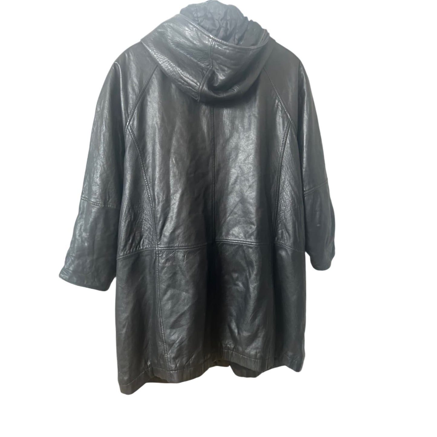 Marco Pecci Lederjacke Damen Gr 42 Schwarz Glockenschnitt Echtleder Vintage