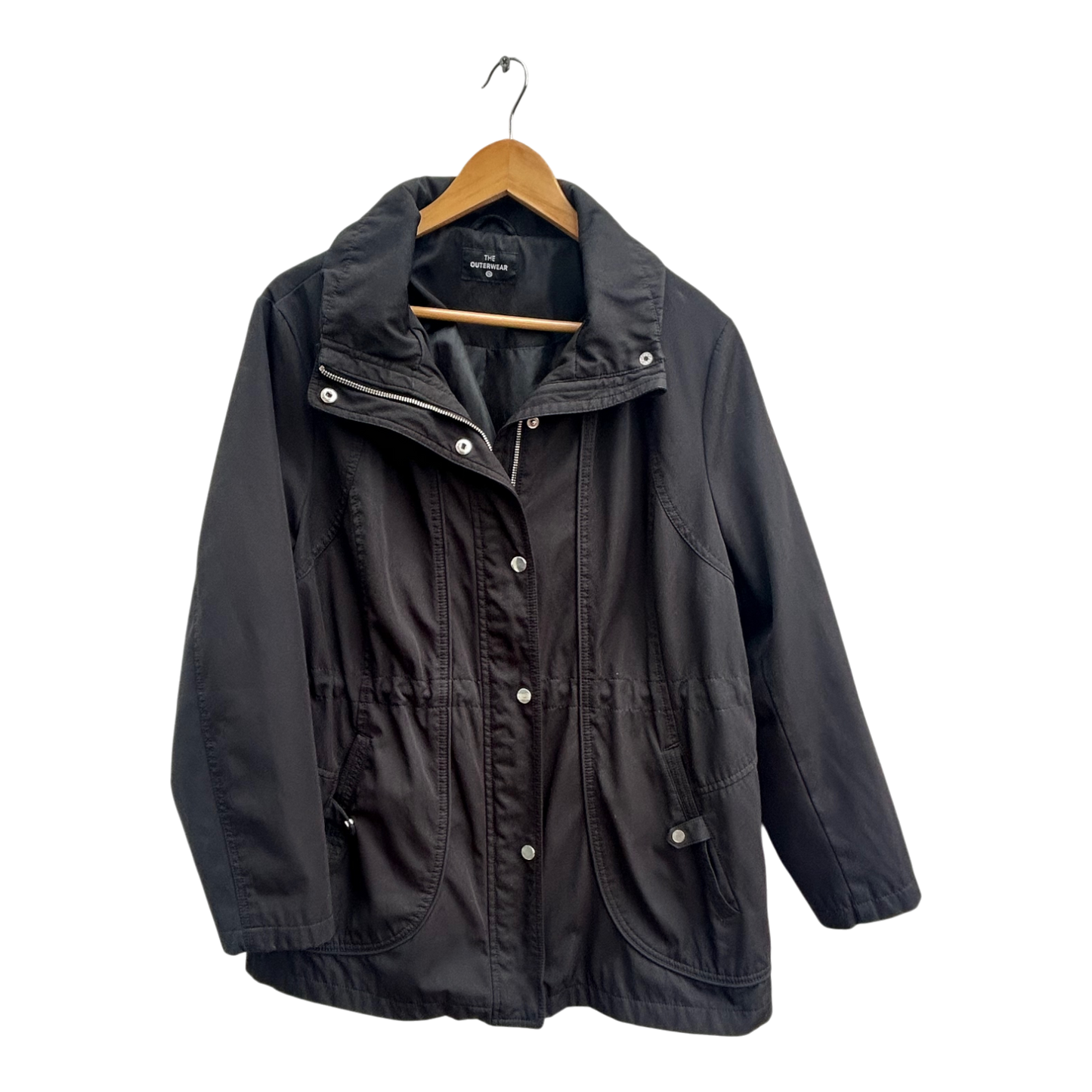 Übergangsjacke Damen Gr 50 Schwarz The Outerwear Tailliert Sportlich Jacke Elegant