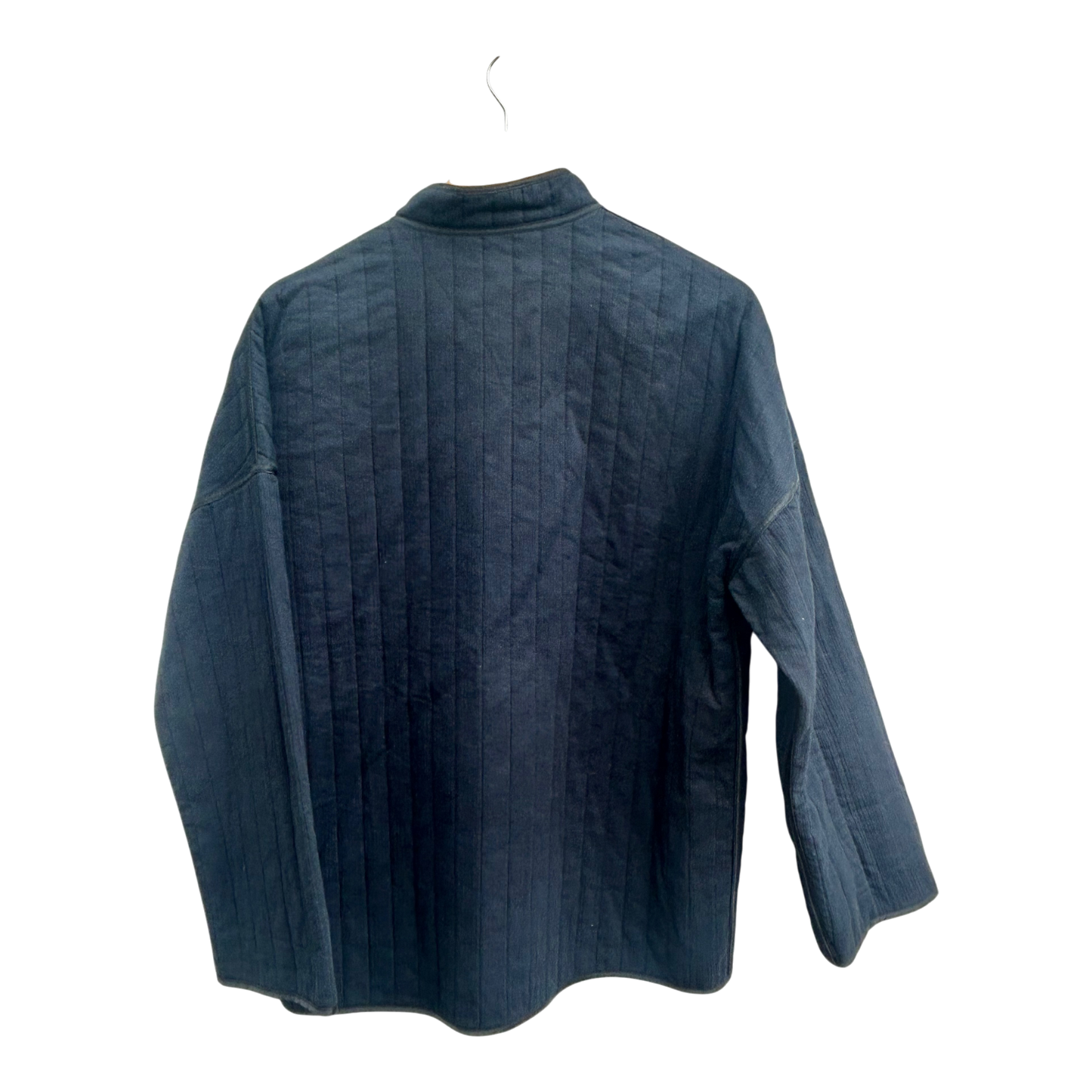 Jacke Damen Dunkelblau Schwarz Gr 40 Baumwolle Elegant Applikationen Vintage Stil