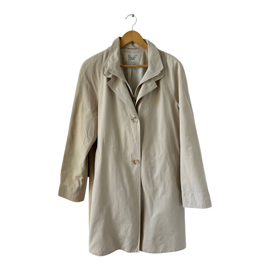 Milo Coats Trenchcoat Damen Gr 40 Beige Mantel Wasserabweisend Schulterpolster Elegant