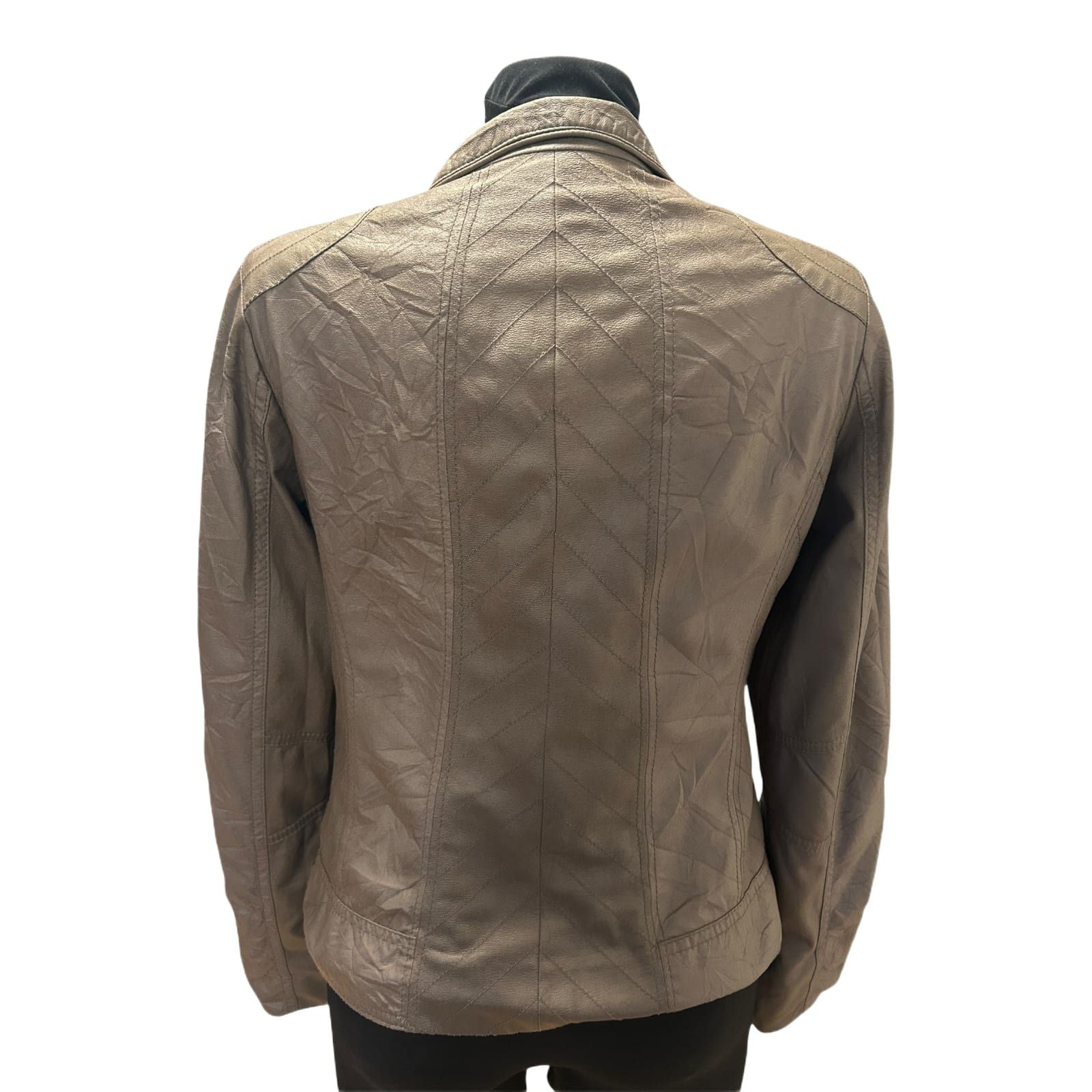 Bonita Damenjacke Gr 36 Taupe Reißverschluss Taschen Übergang Leicht