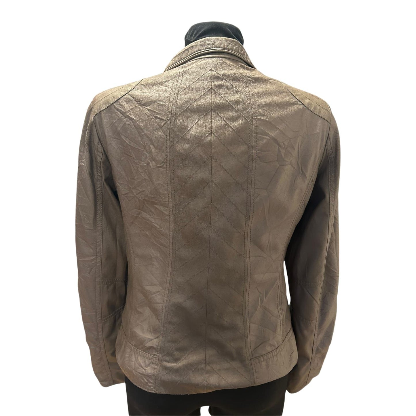 Bonita Damenjacke Gr 36 Taupe Reißverschluss Taschen Übergang Leicht