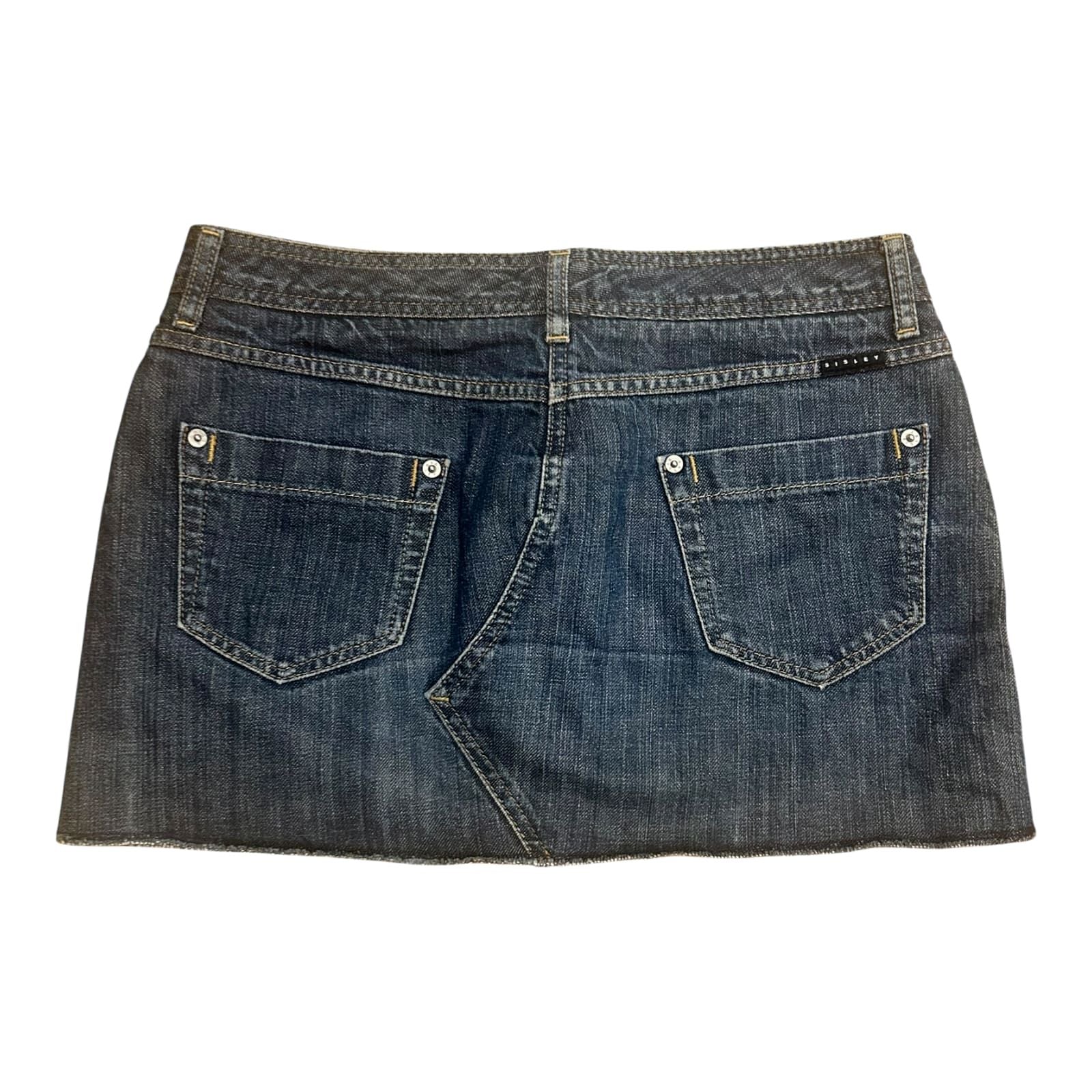 Sisley Jeansrock Damen Minirock Gr 38 Blau Denim Nieten Kurz Modern