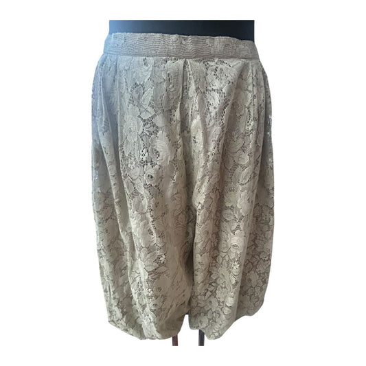 Madelaine Hosenrock Damen Gr 40 Gold Beige Spitze Elegant Vintage Midi