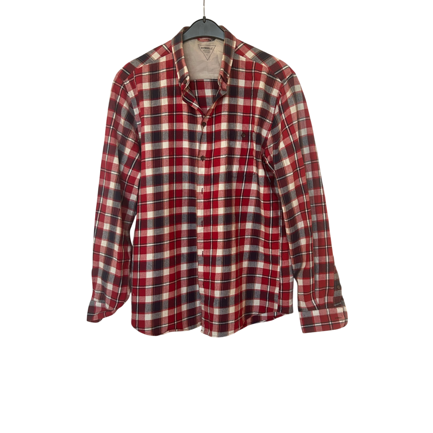 🔥 Reell Herrenhemd L – Kariert – 100 % Baumwolle – Holzfäller-Look 🔥