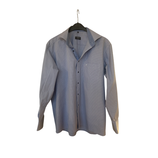 👔 Eterna Herrenhemd L – Comfort Fit – Hellblau Kariert – 100 % Baumwolle 👔
