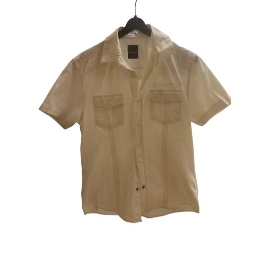 🤍 Much More Herrenhemd S – Weiß – 100 % Baumwolle – Kurzarm 🤍