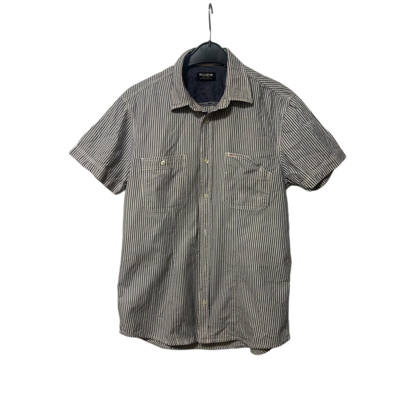 🕶️ Jack & Jones Vintage Hemd M – Kurzarm – Gestreift 🌿