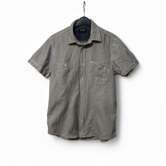 🕶️ Jack & Jones Vintage Hemd M – Kurzarm – Gestreift 🌿