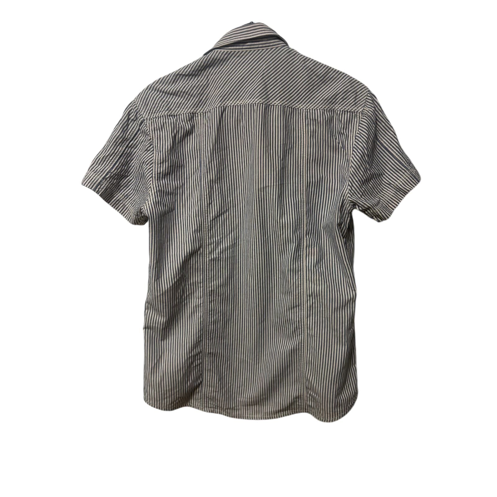 🕶️ Jack & Jones Vintage Hemd M – Kurzarm – Gestreift 🌿