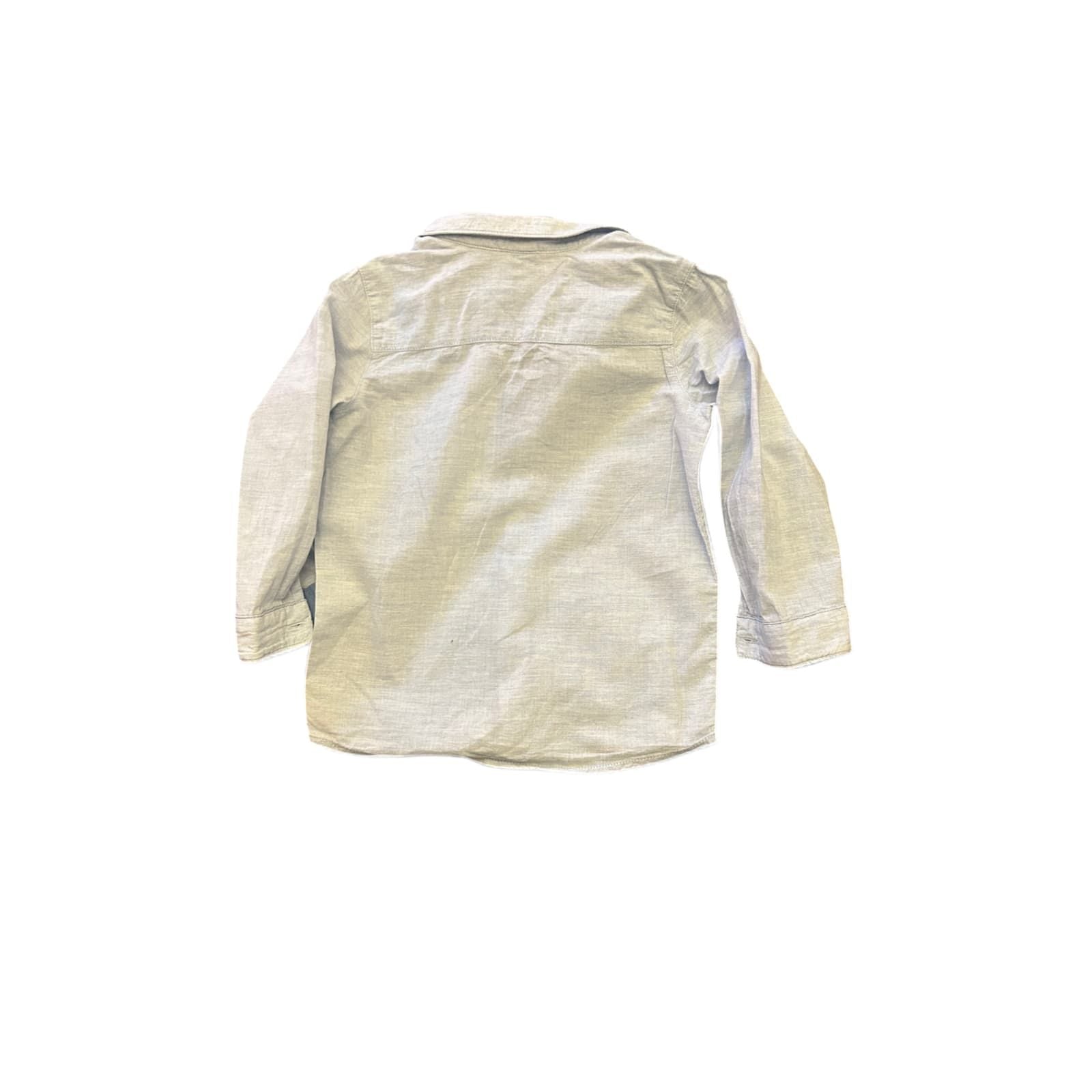 H M Kinder Hemd Gr 92 Hellblau Baumwolle Anker Stickerei Langarm