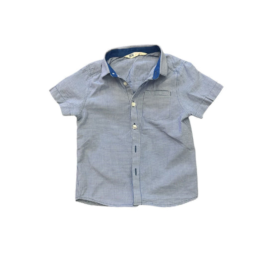H M Jungen Hemd Gr 98 Kariert Kurzarm Baumwolle Smart Casual Look
