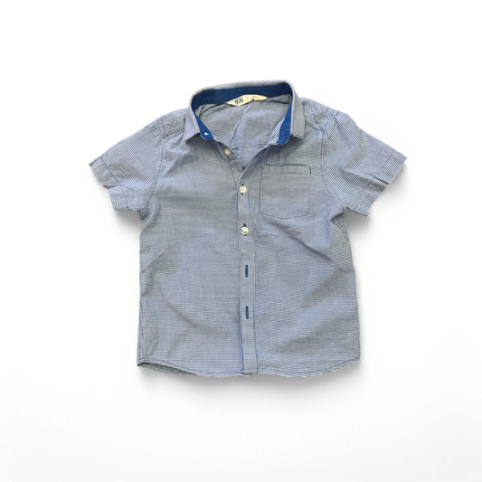 H M Jungen Hemd Gr 98 Kariert Kurzarm Baumwolle Smart Casual Look