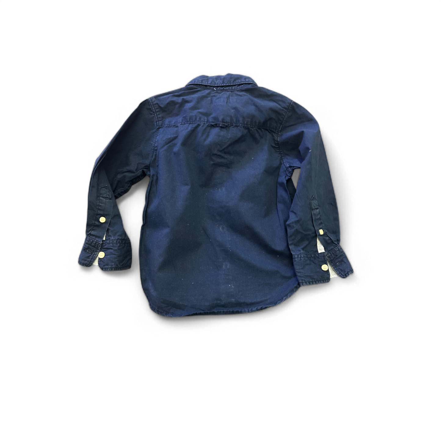 H M Kinder Hemd Gr 98 Dunkelblau Klassisch Zeitlos Baumwolle Langarm