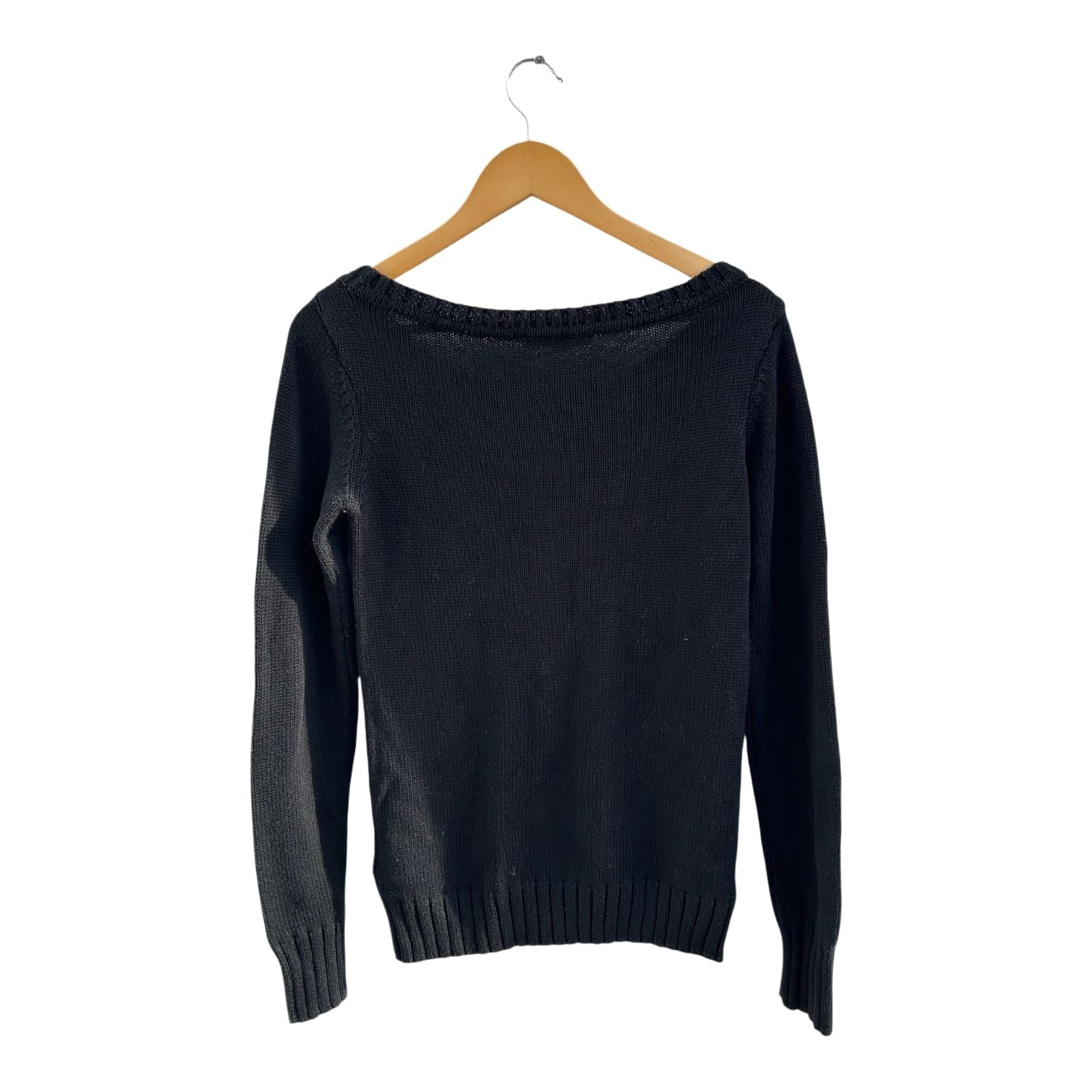 Colours of the World Pullover Damen Gr M Schwarz Baumwolle Polyacryl Elegant