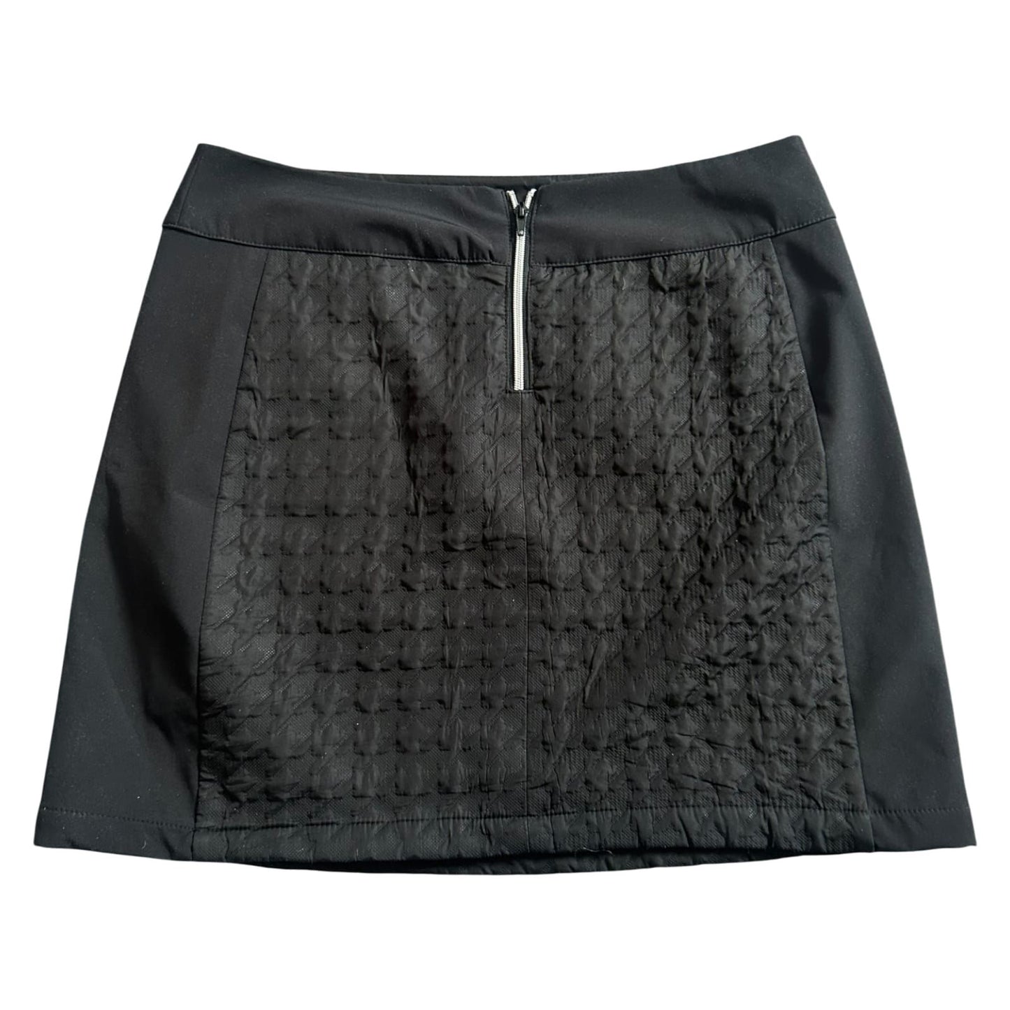 Luhta Rock Damen Gr 44 Schwarz Midi Stepp Optik Reißverschluss Sportlich